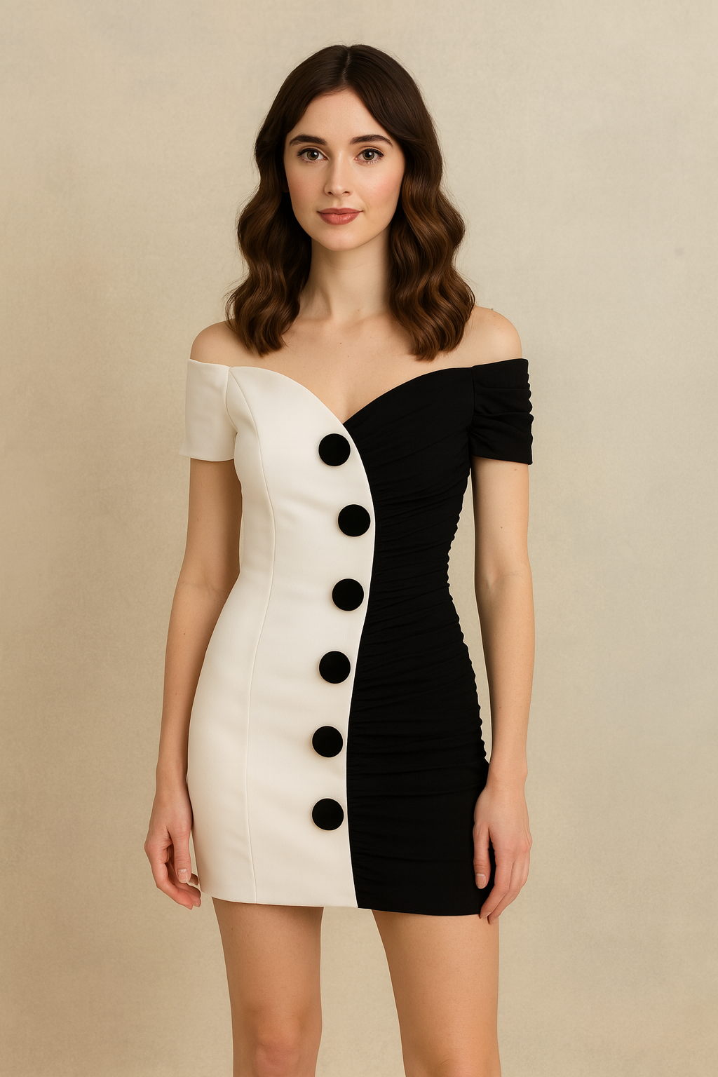 Monochrome Domino Dress