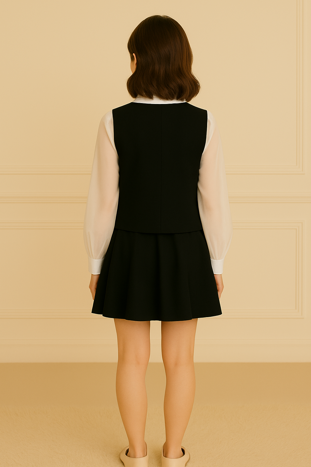 Classic Collar Layered Dress