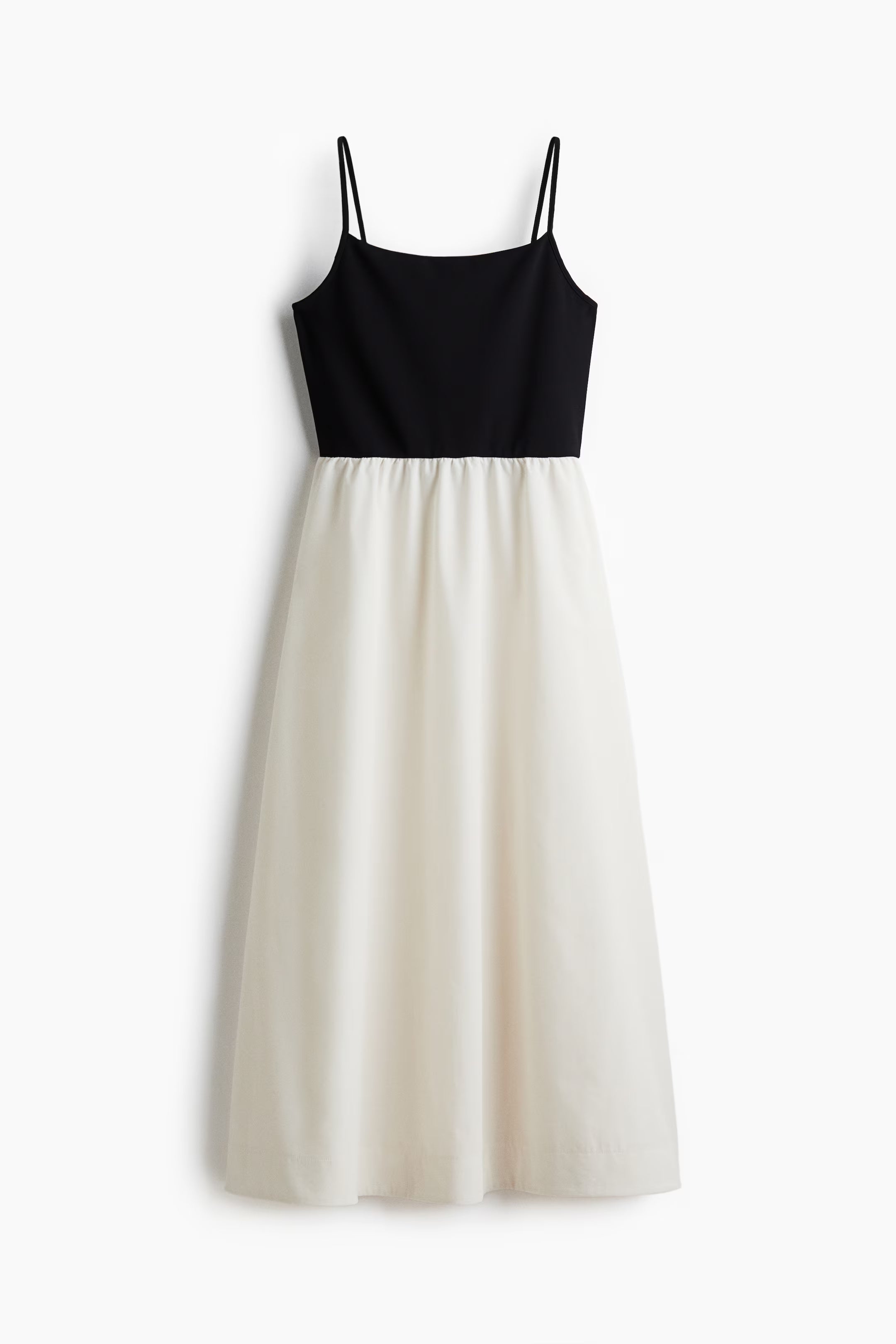 Two-Tone Minimal Midi Dress